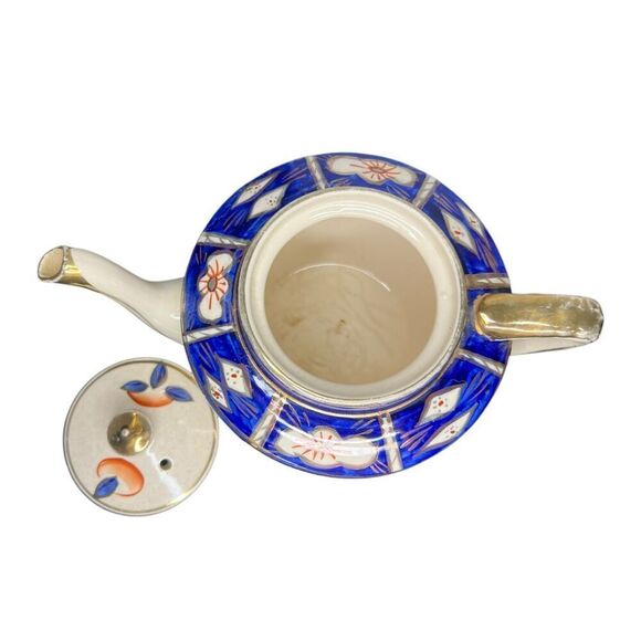 ARTHUR WOOD ENGLAND TEAPOT IMARI GAUDY WELSH VINTAGE 3783 - Picture 6 of 7